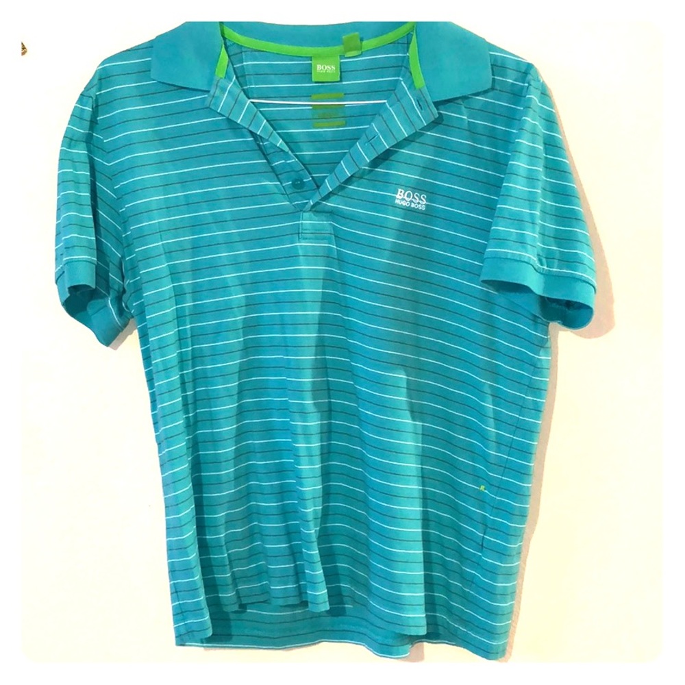 Turquoise Hugo Boss shirt